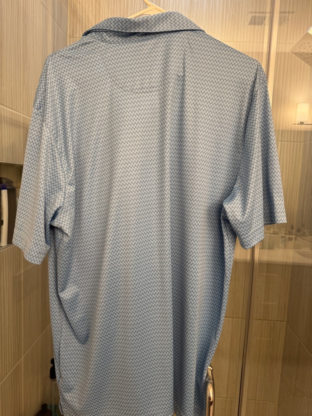 Greg Norman Collection Light Blue Micro-Pattern Polo - Picture 3 of 6